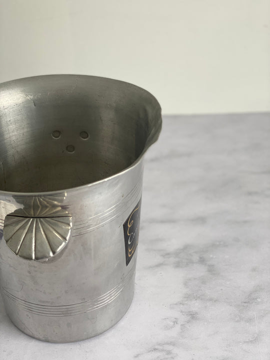 vintage French aluminum champagne bucket