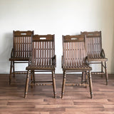 antique bentwood oak frame deck chairs