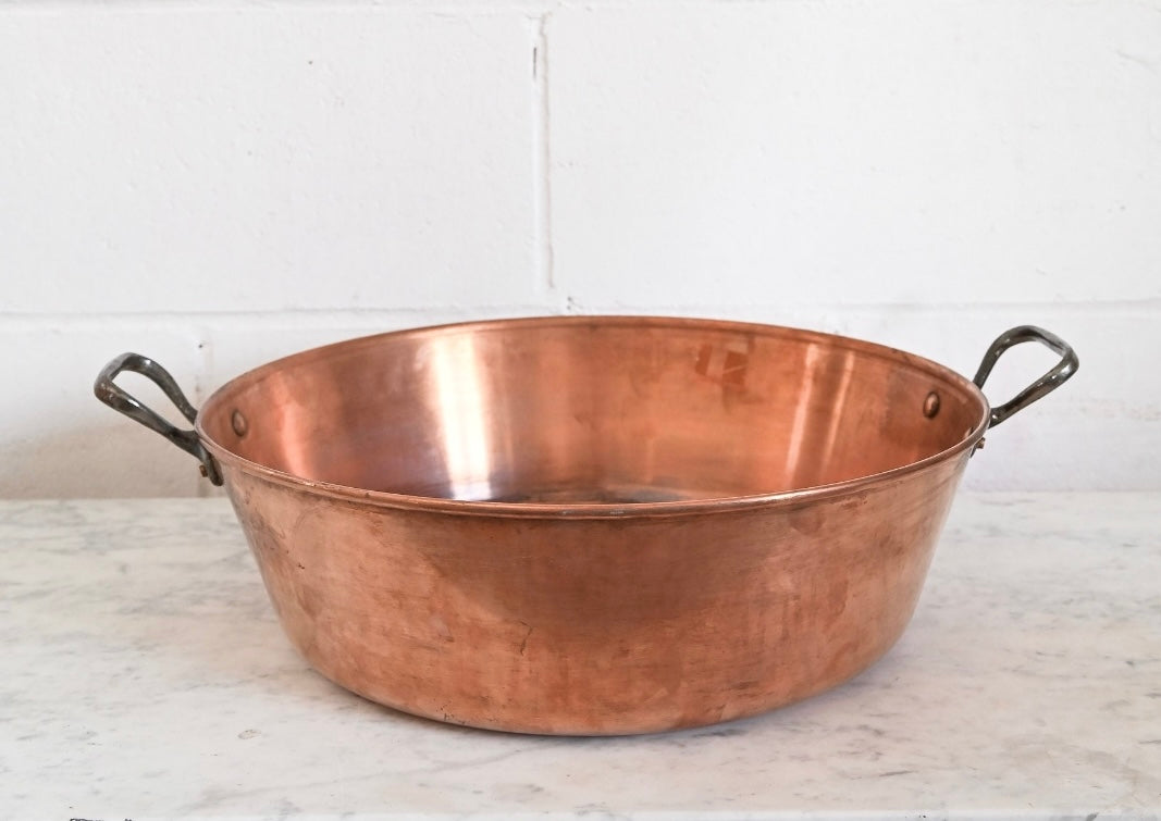 vintage french copper jam pot