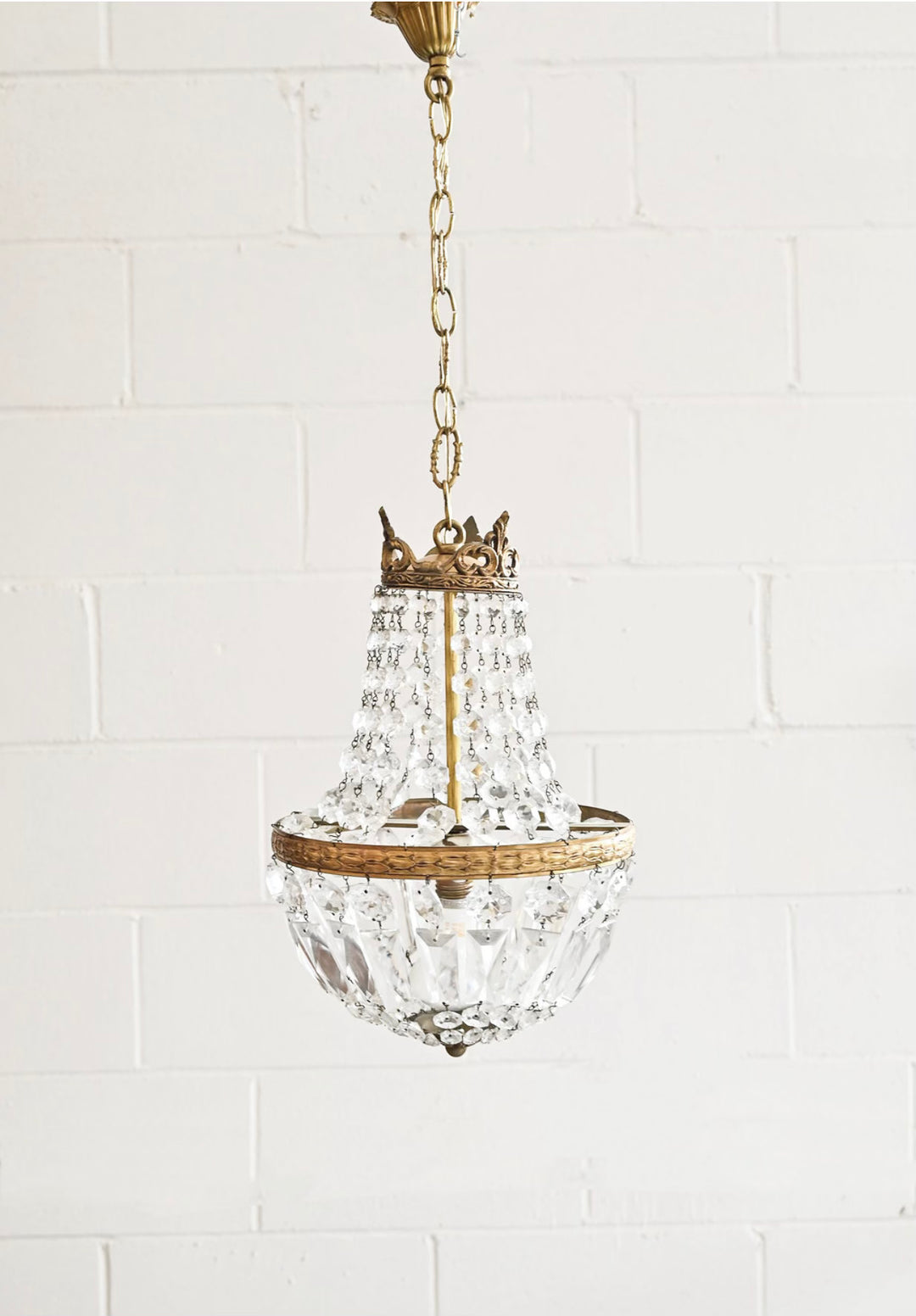 vintage french empire style crystal and ormolu chandelier