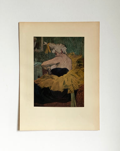 art book print - “clownesse”, Toulouse-Lautrec