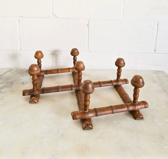 rare vintage french collapsable faux bamboo coat rack