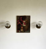 pair of vintage bubble glass sconce lights