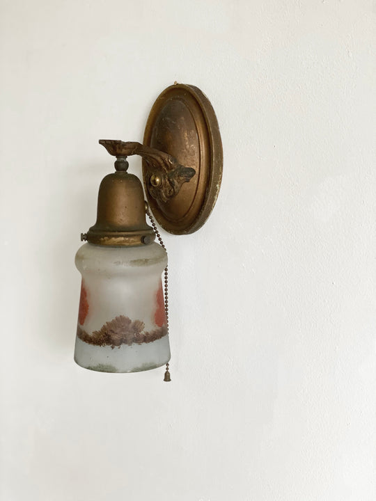 hand painted wall sconce