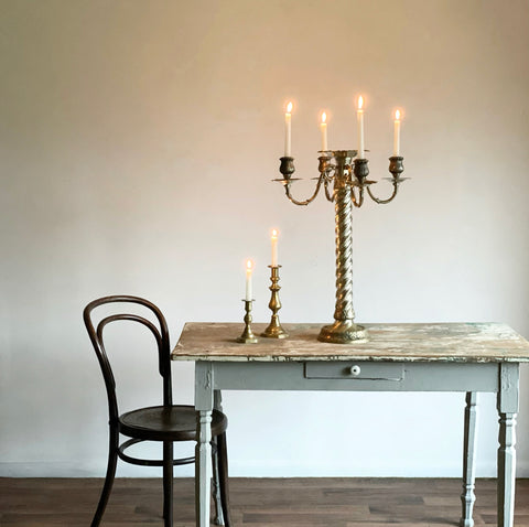 antique extra large Scottish candelabra