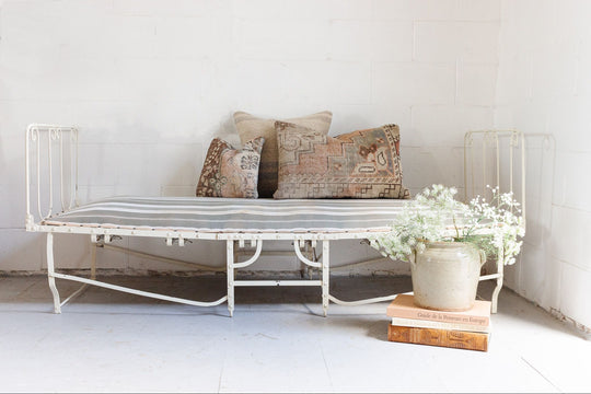 19th century french wrought iron centre folding daybed