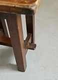 midcentury french arts and crafts style wood stool