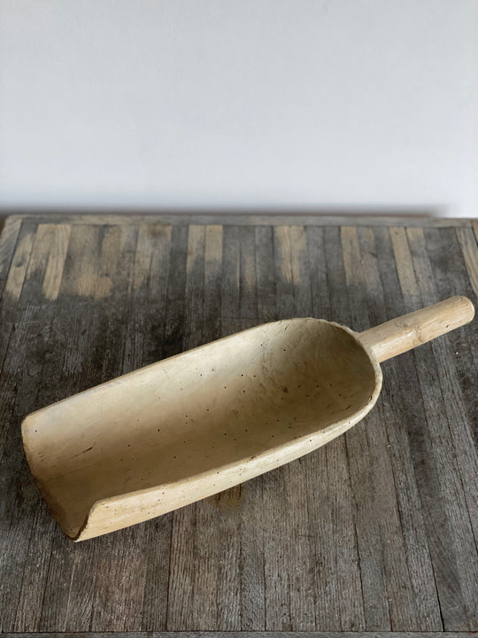 large primitive wood scoop