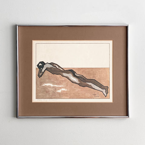 vintage nude lithograph