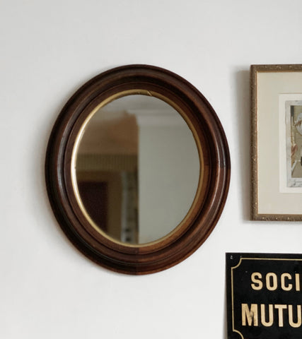 antique walnut mirror