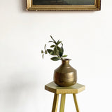 set of vintage brass pots