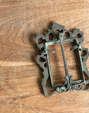 pair of vintage French petite brass picture frames