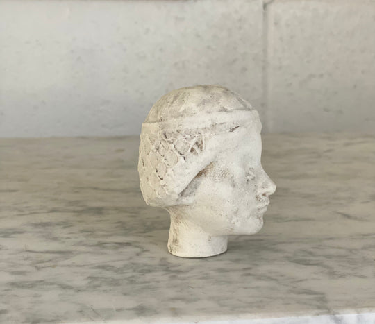 vintage french petite plaster bust