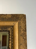 antique ornate wood & plaster mirror