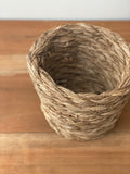 vintage rye straw basket