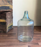 antique Italian oversized carboy with original wood crate