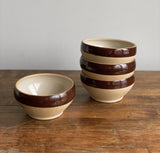 set of 3 vintage French Digoin stoneware bowls