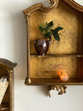 vintage Florentine hanging curio shelves