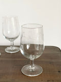 set of 8 vintage French wine glasses