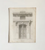 antique architectural engraving, “maison de Paris”