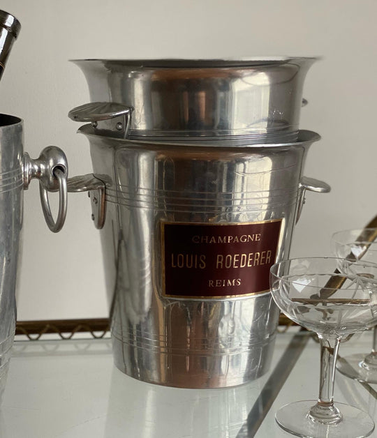 vintage French aluminum champagne buckets