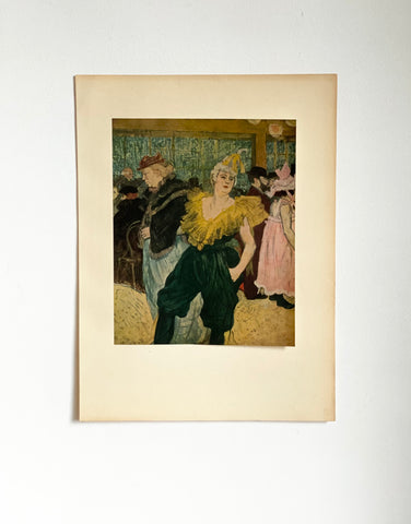 art book print - “la clownesse cha-u-kao”, Toulouse-Lautrec