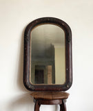 antique Victorian arched mirror, large