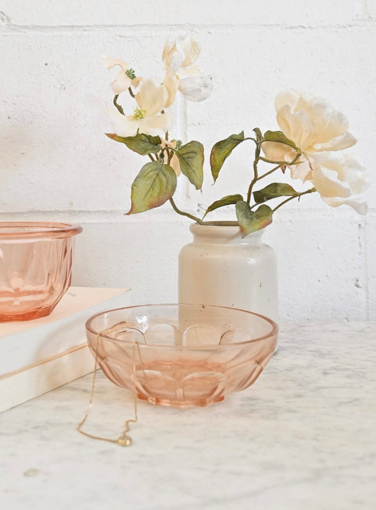 vintage french pink bowl i