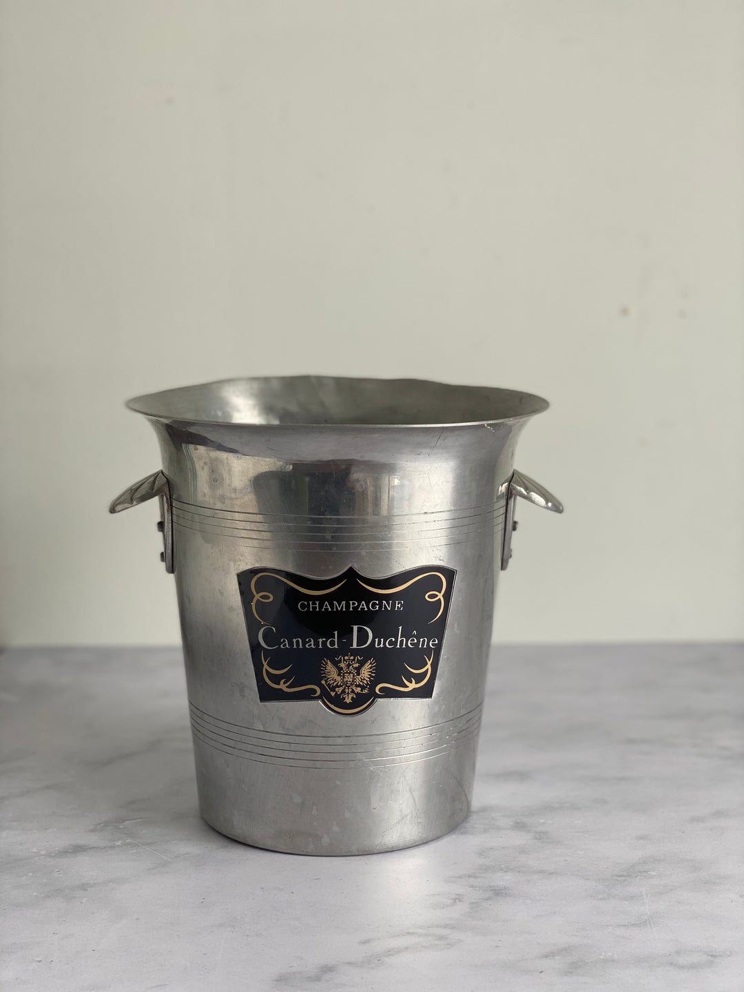 vintage French aluminum champagne bucket