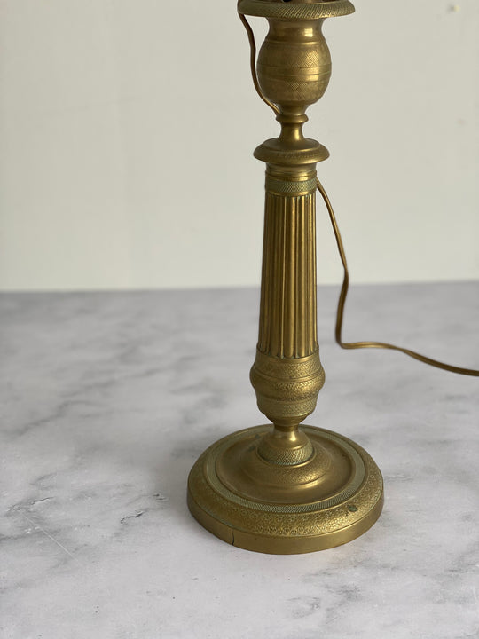 vintage French brass lamp