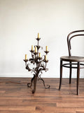 vintage wrought iron floral tree lamp