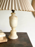 vintage marble lamp with pleated shade