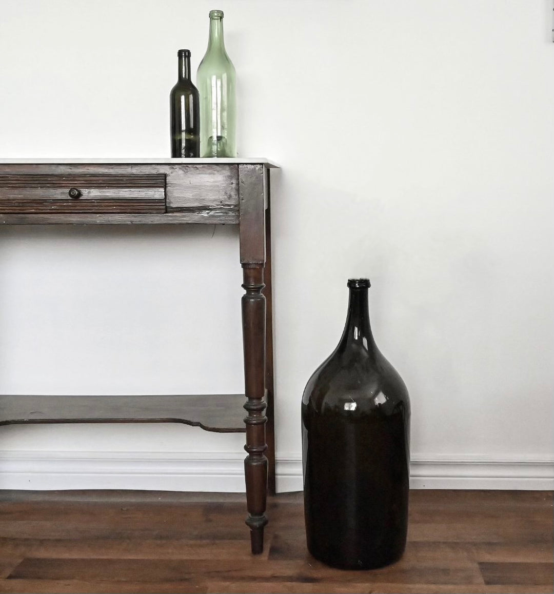 oversized antique french demijohn