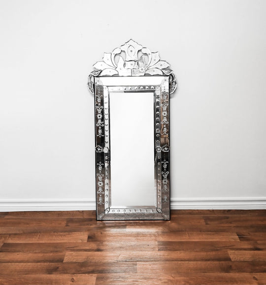 vintage vertical venetian mirror