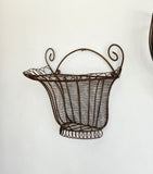 vintage French wrought iron basket II