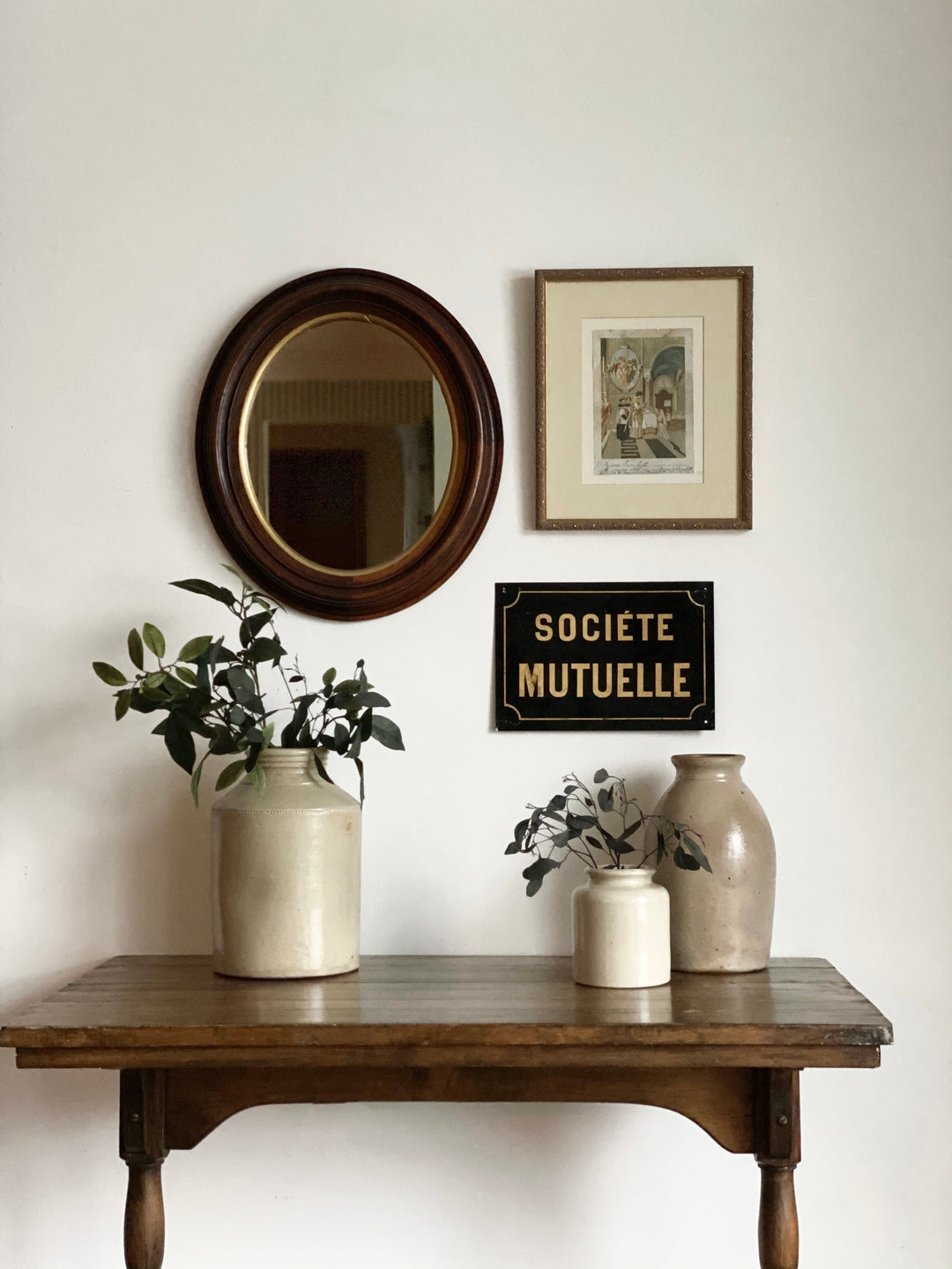 antique walnut mirror