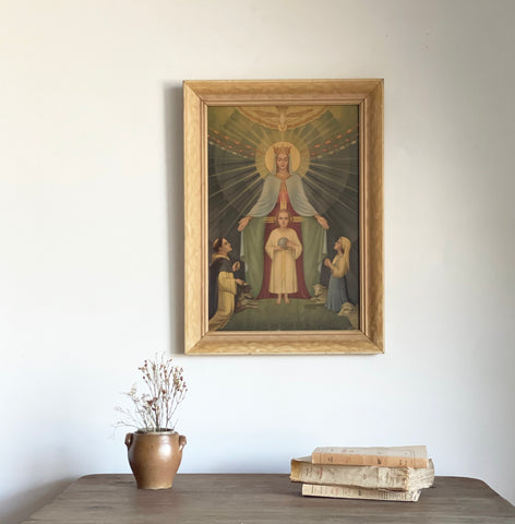 vintage religious icon lithograph