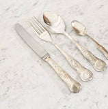 vintage french silver plate flatware, full set of 30