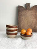 set of 2 vintage French stoneware bowls