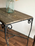vintage wrought iron table