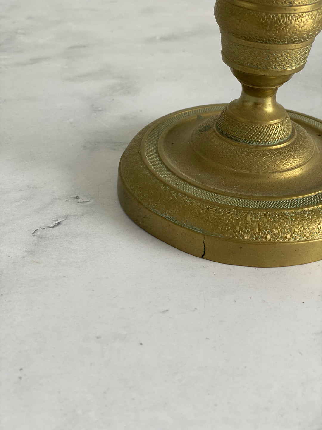 vintage French brass lamp