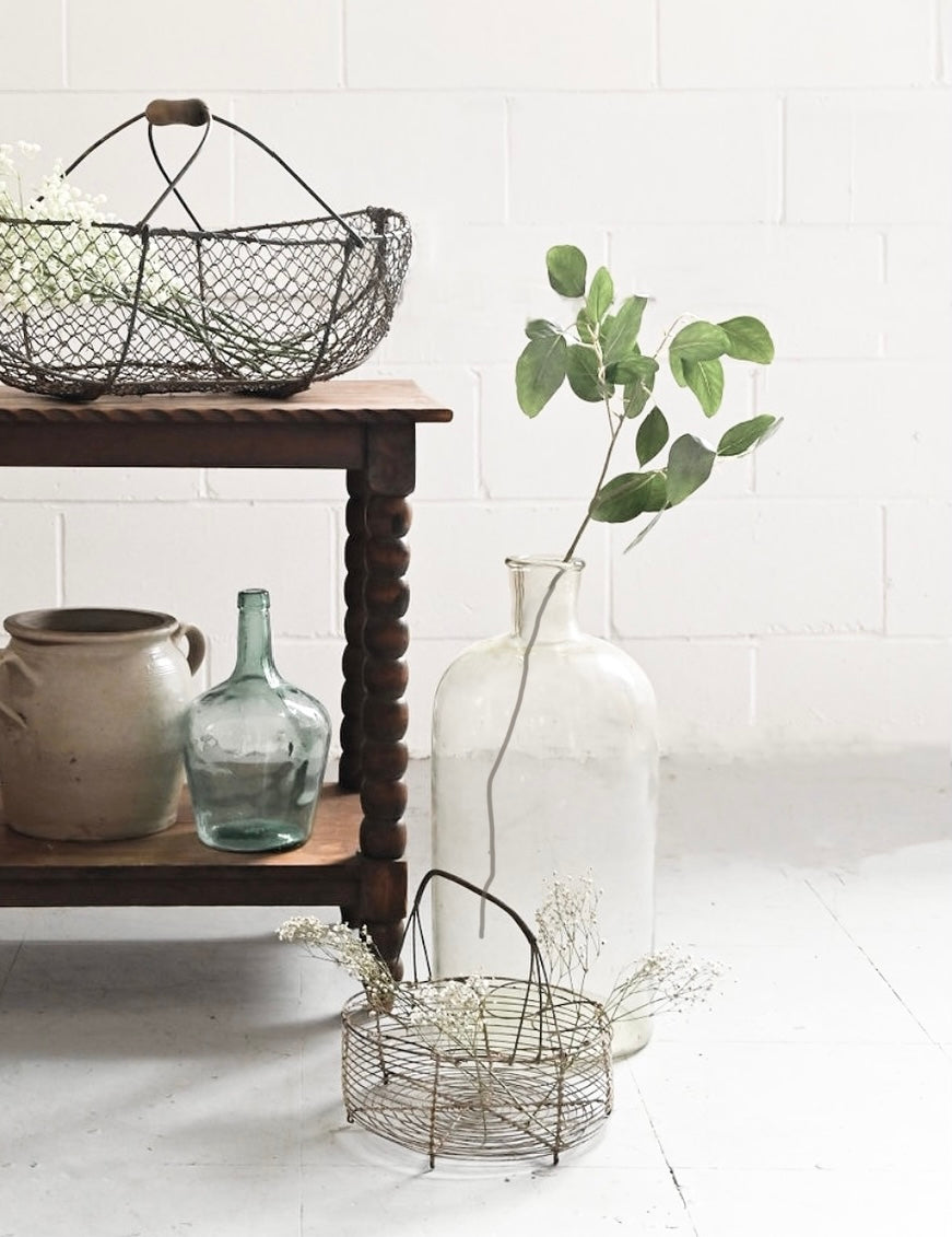 oversized antique french glass bottle