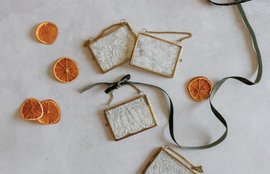 antique french lace ornaments