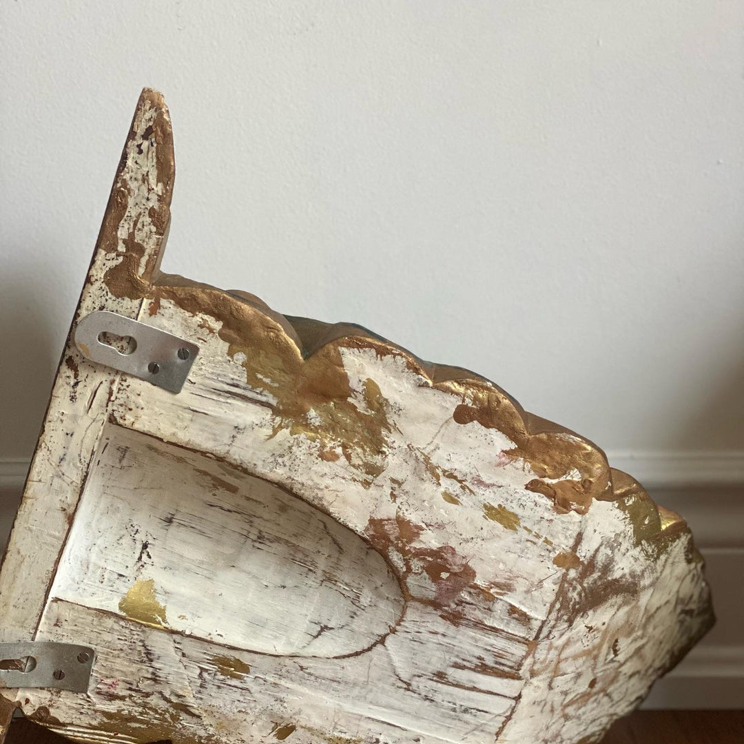 pair of vintage Italian gilt wood corbels