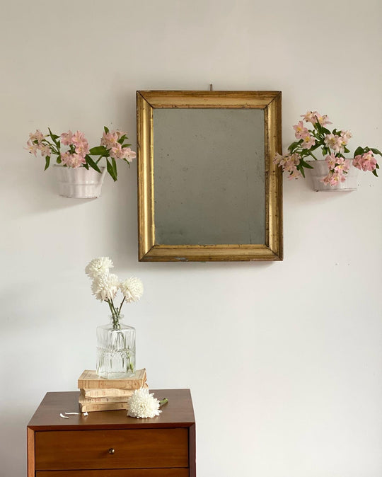 19th century French “faience” flower frog wall sconce vases, set of two