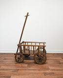 antique french oak flower cart