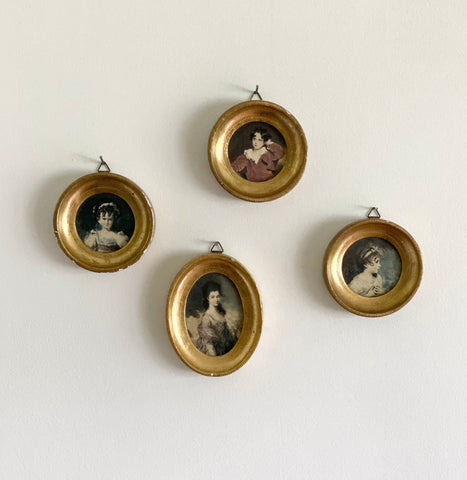 vintage set of florentine mini frames