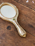 vintage florentine hand held mirror