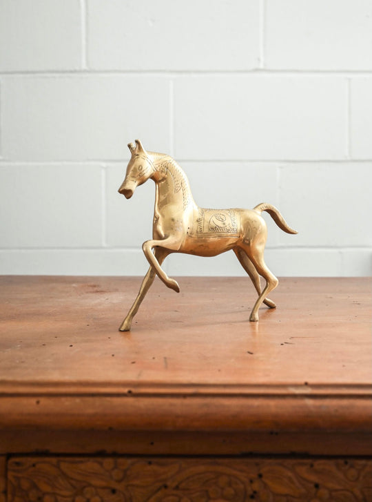 vintage french solid brass cheval