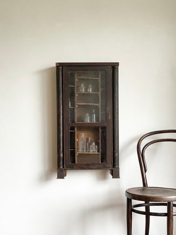 antique wall mounted apothecary cabinet